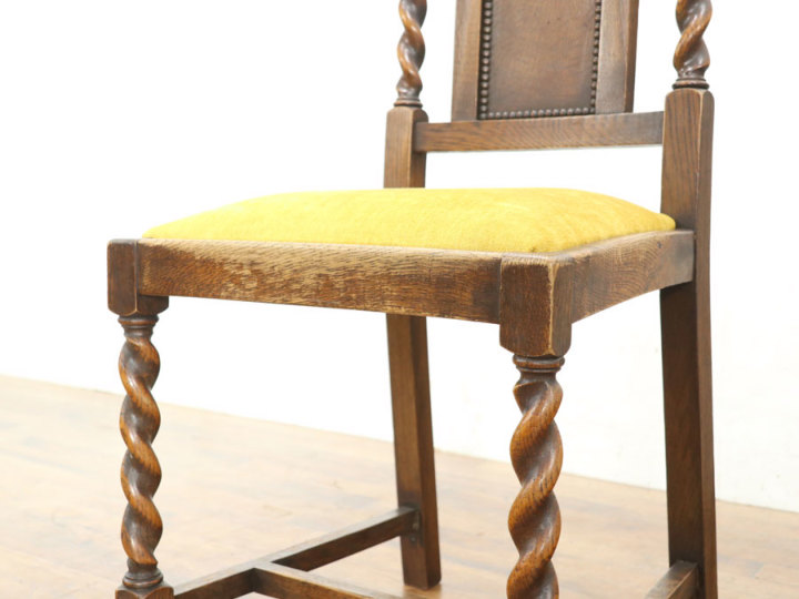 かわいいけど貫禄もある 張替済ダイニングチェア 80454在庫3脚