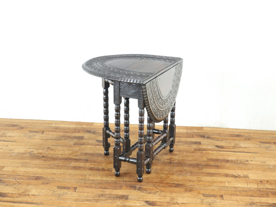 アンティーク家具らしい魅力たっぷり ゲートレッグテーブル 80456