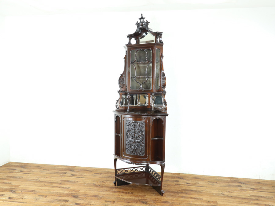 華麗な存在感 ビクトリアンコーナーキャビネット 80493 アンティーク
