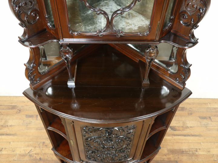 華麗な存在感 ビクトリアンコーナーキャビネット 80493 アンティーク