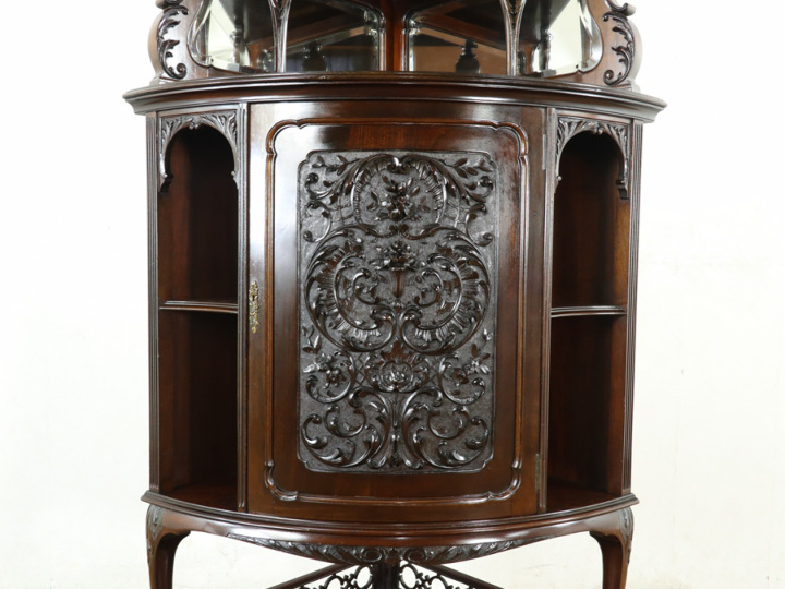 華麗な存在感 ビクトリアンコーナーキャビネット 80493 アンティーク