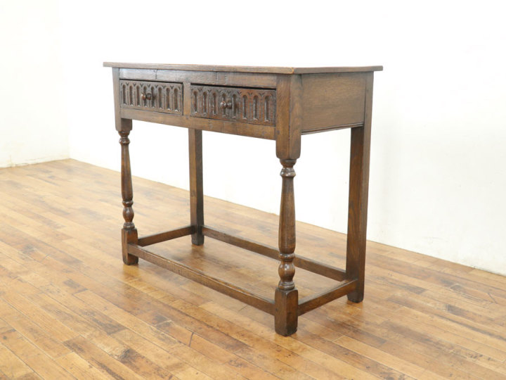 引き出し付き サイドテーブル 80496 アンティーク家具 ウェブサイト