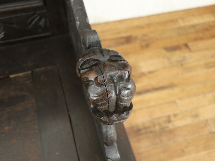 長い時間経過を感じる貫禄ある長椅子 ベンチ 80511 アンティーク家具