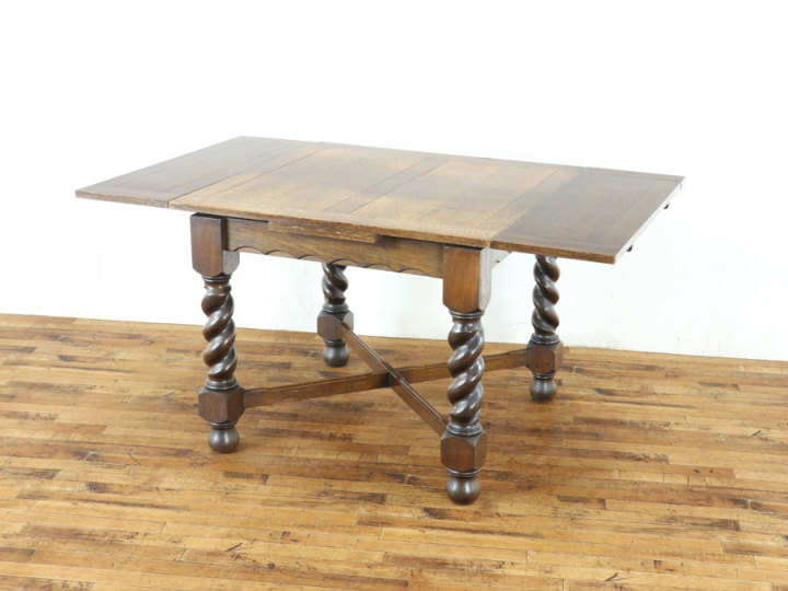 希少 イギリスアンティーク ドローリー ダイニングセット チェア