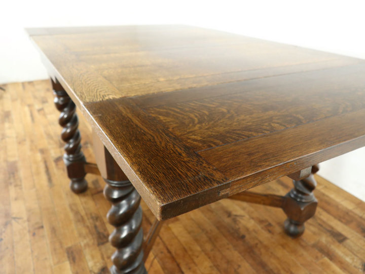 イギリスアンティーク ツイストレッグ ドローリーフテーブル 80524