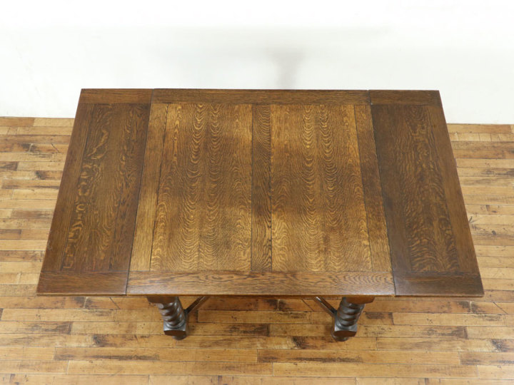 GMIK391○西洋 イギリス アンティーク ドローリーフテーブ イギリスアンティーク ドローリーフテーブル 拡張式 オーク材 v_70162