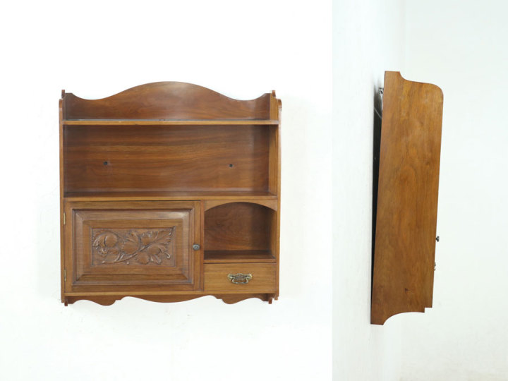 マホガニー材の上品な雰囲気 ウォールシェルフ 80525 アンティーク家具