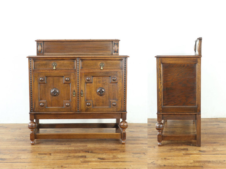 アンティーク　サイドボード 希少なサイズ サイドボード 80533 アンティーク家具 ウェブサイト商品