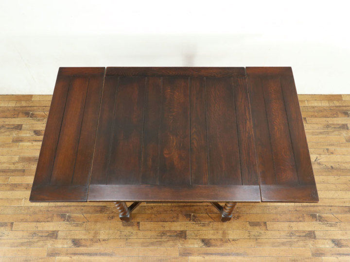 イギリスアンティーク ツイストレッグ ドローリーフテーブル 80539