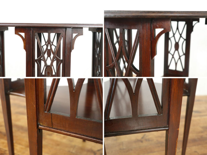 透かし彫りも魅力 個性が調和した美しさ イギリスアンティーク サイド