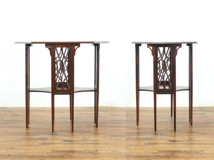 透かし彫りも魅力 個性が調和した美しさ イギリスアンティーク サイド