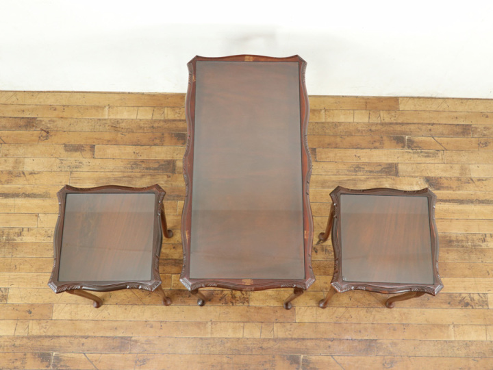 前から出すタイプ コーヒーテーブルタイプのネストテーブル 80549