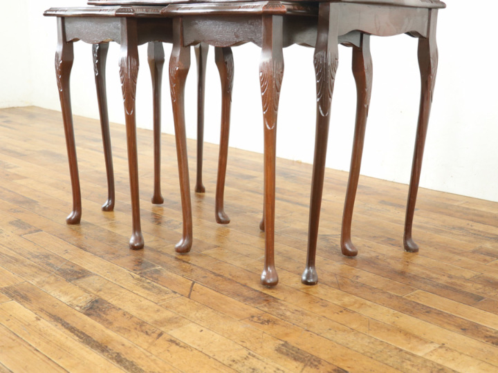 前から出すタイプ コーヒーテーブルタイプのネストテーブル 80549