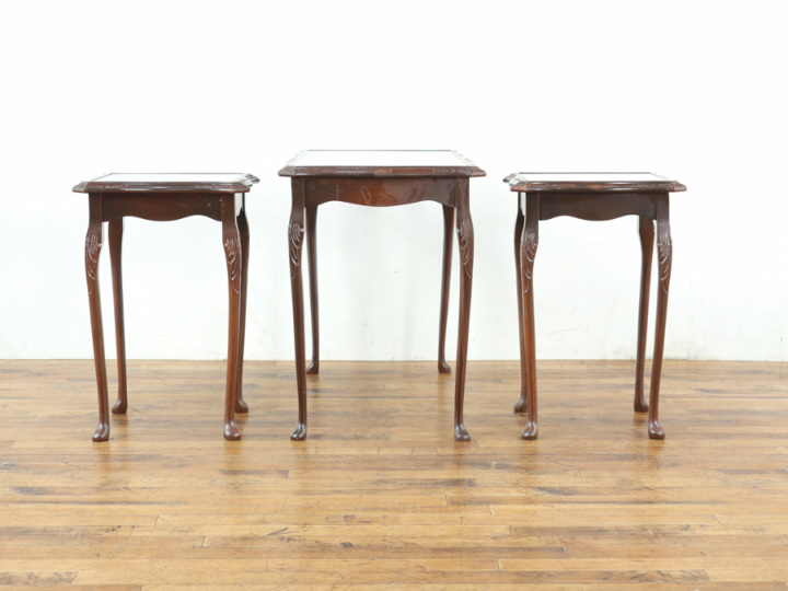 前から出すタイプ コーヒーテーブルタイプのネストテーブル 80549