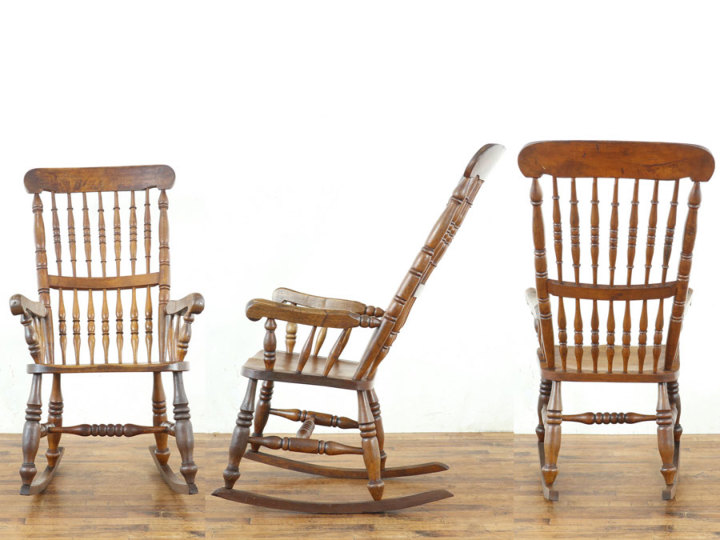 読書・編み物・うたた寝 ロッキングチェア 80557 アンティーク家具