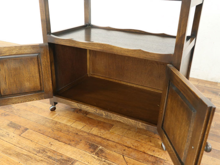 扉収納タイプ 英国ワゴン 80563 アンティーク家具 ウェブサイト商品