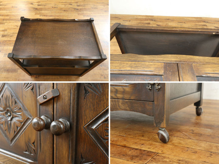 扉収納タイプ 英国ワゴン 80563 アンティーク家具 ウェブサイト商品