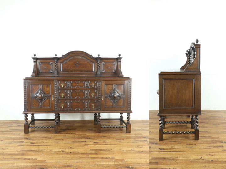 重厚な存在感 イギリスアンティーク サイドボード 80564 アンティーク