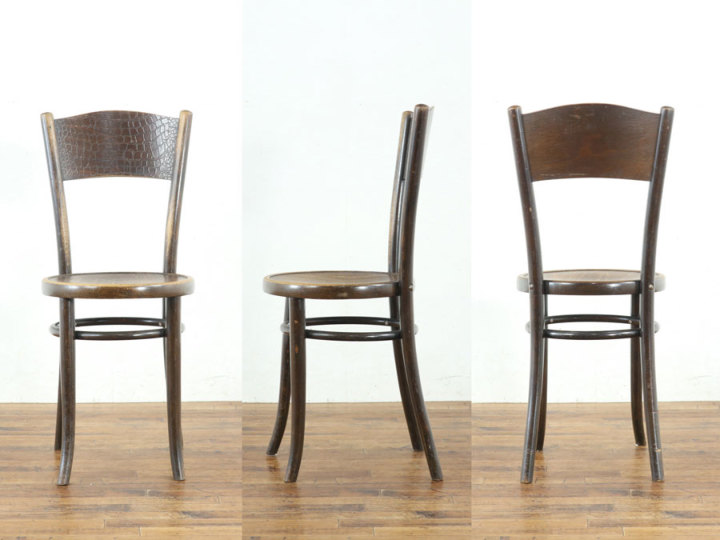 クロコのようなエンボス ベンドウッドチェア 80571 アンティークチェア