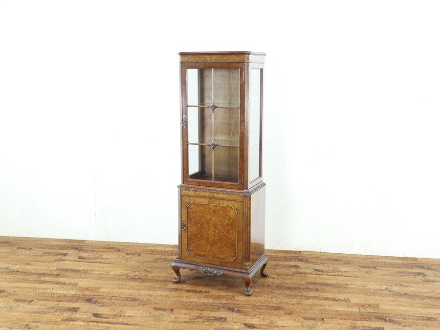 アンティーク　ショーケース 特徴的なサイズ 店舗什器にも ショーケース 80582 アンティーク家具