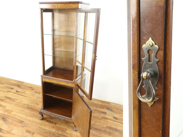 特徴的なサイズ 店舗什器にも ショーケース 80582 アンティーク家具