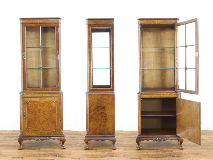 特徴的なサイズ 店舗什器にも ショーケース 80582 アンティーク家具