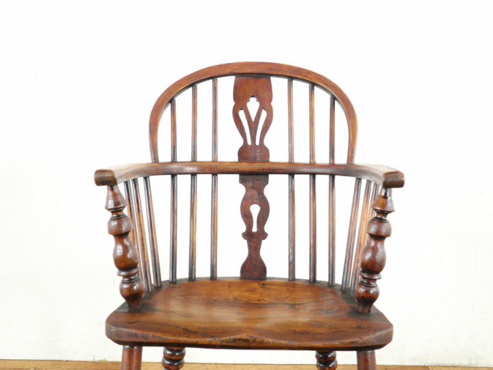 古家具　椅子 歴史を感じる ダブルボウバック ウィンザーチェア 80599 アンティーク