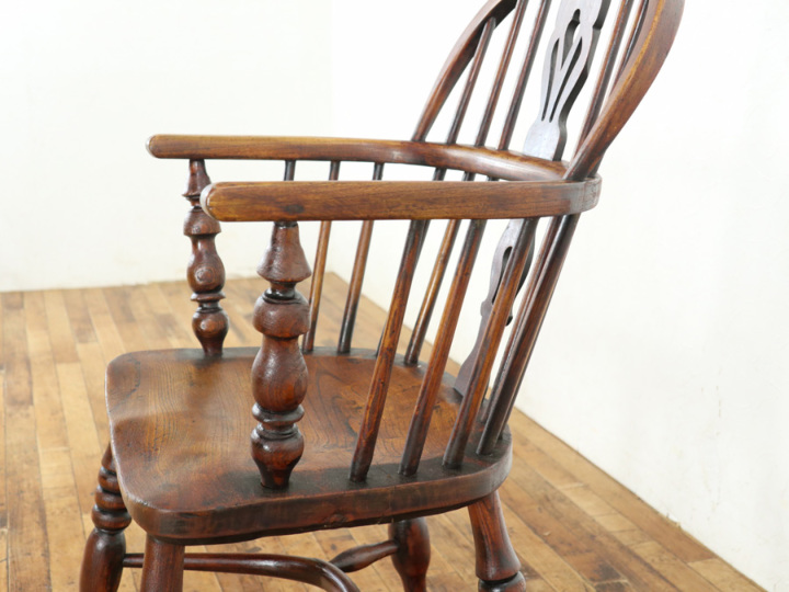 歴史を感じる ダブルボウバック ウィンザーチェア 80599 アンティーク