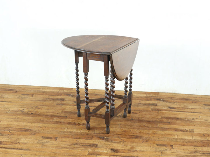 イギリス アンティーク 家具 スモールゲートレッグテーブル ツイスト 6904d イギリス アンティーク 家具 スモールゲートレッグテーブル ツイスト