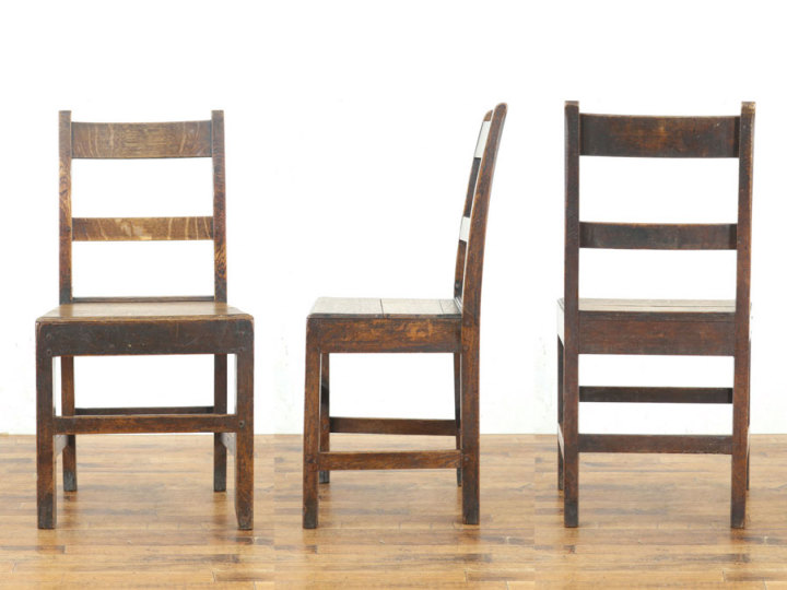 美しい虎斑と使用感 チェア 80628b在庫4脚 アンティーク家具 ウェブ