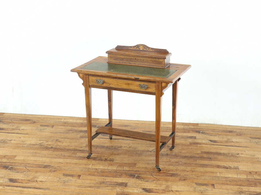 ローズウッドの杢目が美しいエドワーディアンの レディデスク 80855